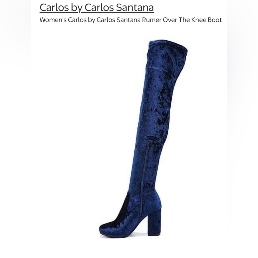 Carlos by Carlos Santana Blue Over the Knee Boots